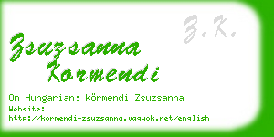 zsuzsanna kormendi business card
