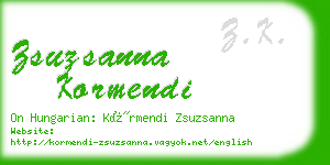 zsuzsanna kormendi business card